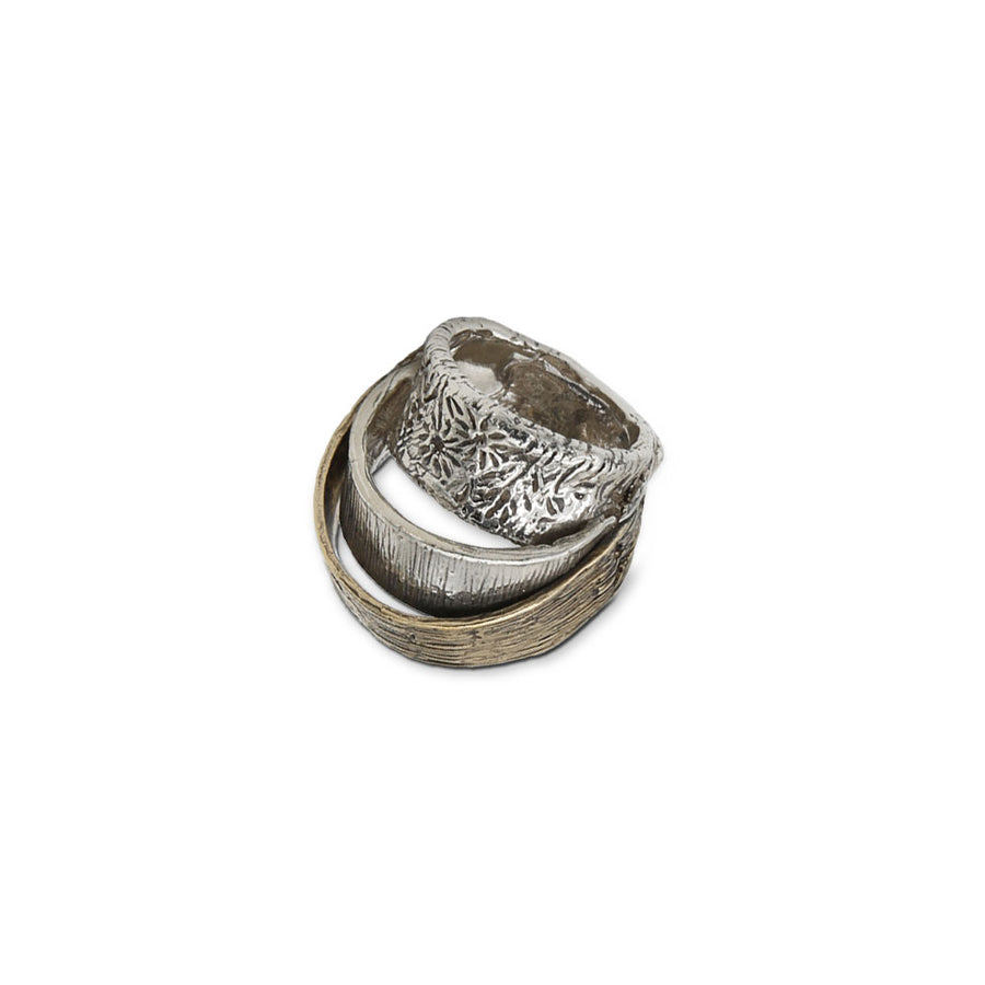 Anello Giardino segreto argento 925 e bronzo - AR085b