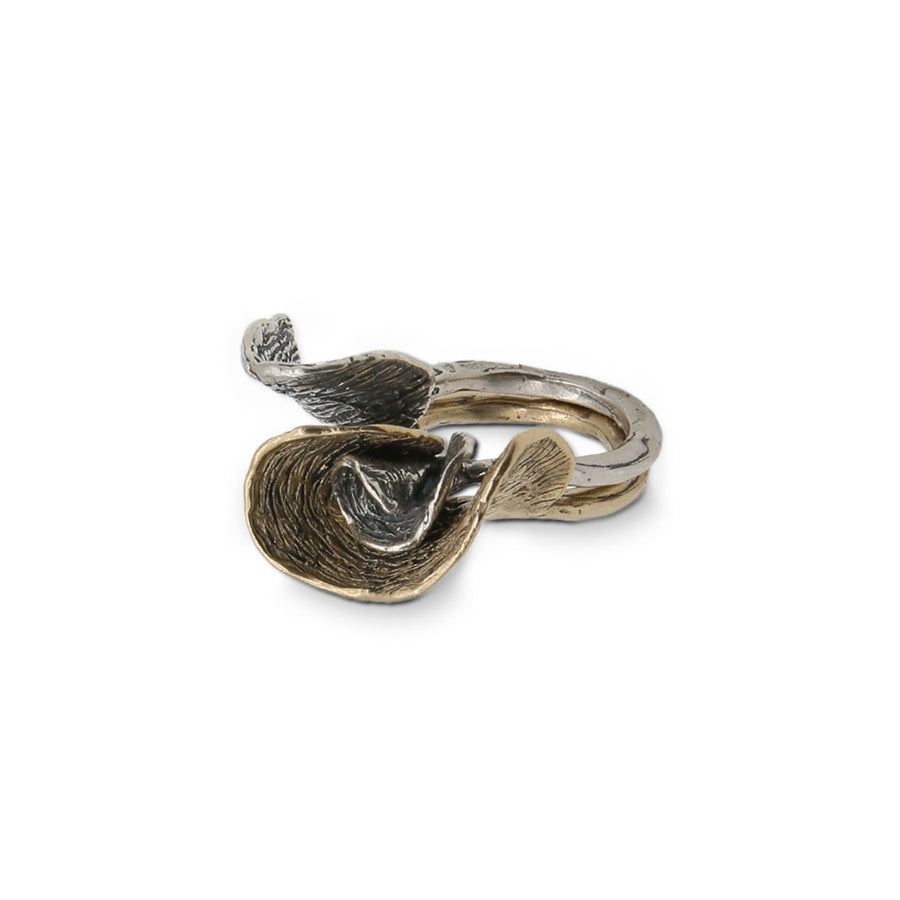 Anello componibile Pavonia due anelli argento 925 e bronzo - AR176