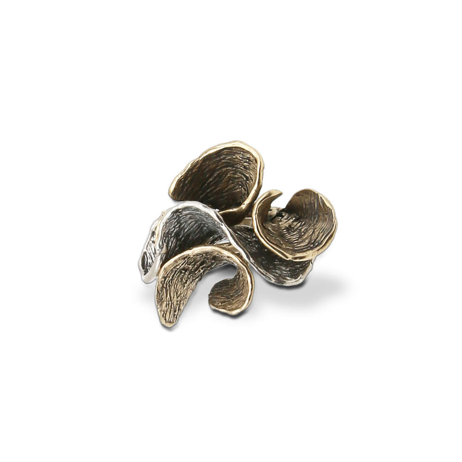 Anello componibile Pavonia 3 elementi argento 925 e bronzo - AR180