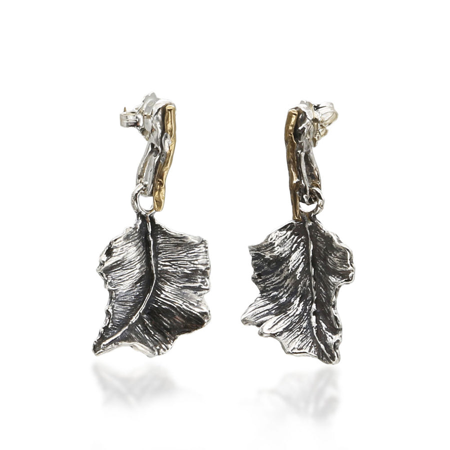 Orecchini pendenti Edera  argento 925 e bronzo - ORA030