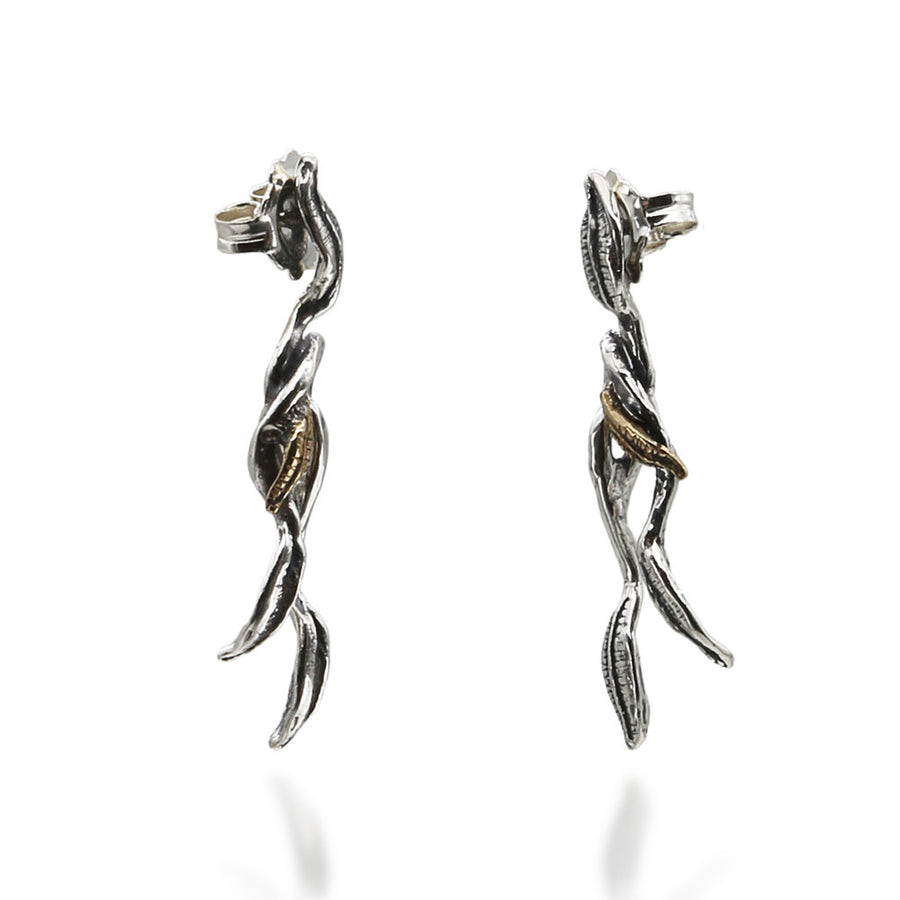 Orecchini pendenti Regina argento 925 e bronzo - ORA035