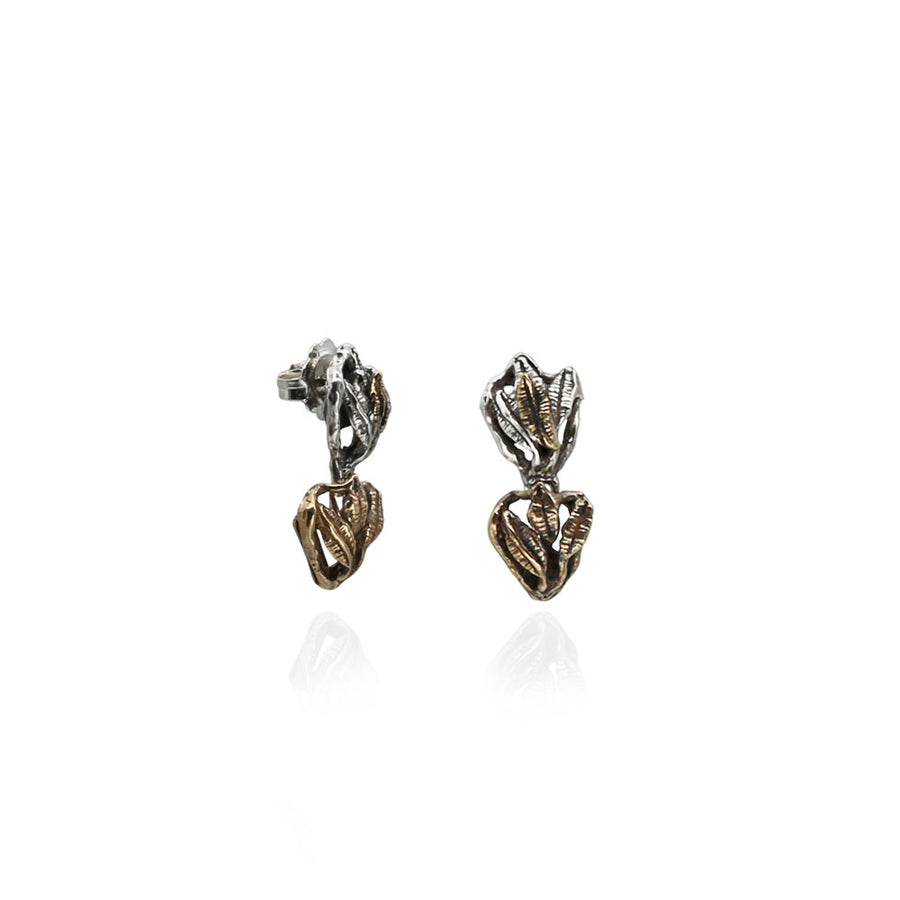 Orecchini pendenti Regina argento 925 e bronzo - ORA073