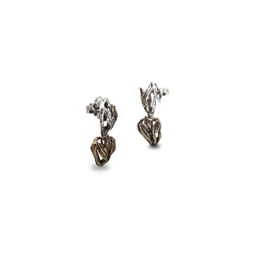 Orecchini pendenti Regina argento 925 e bronzo - ORA073