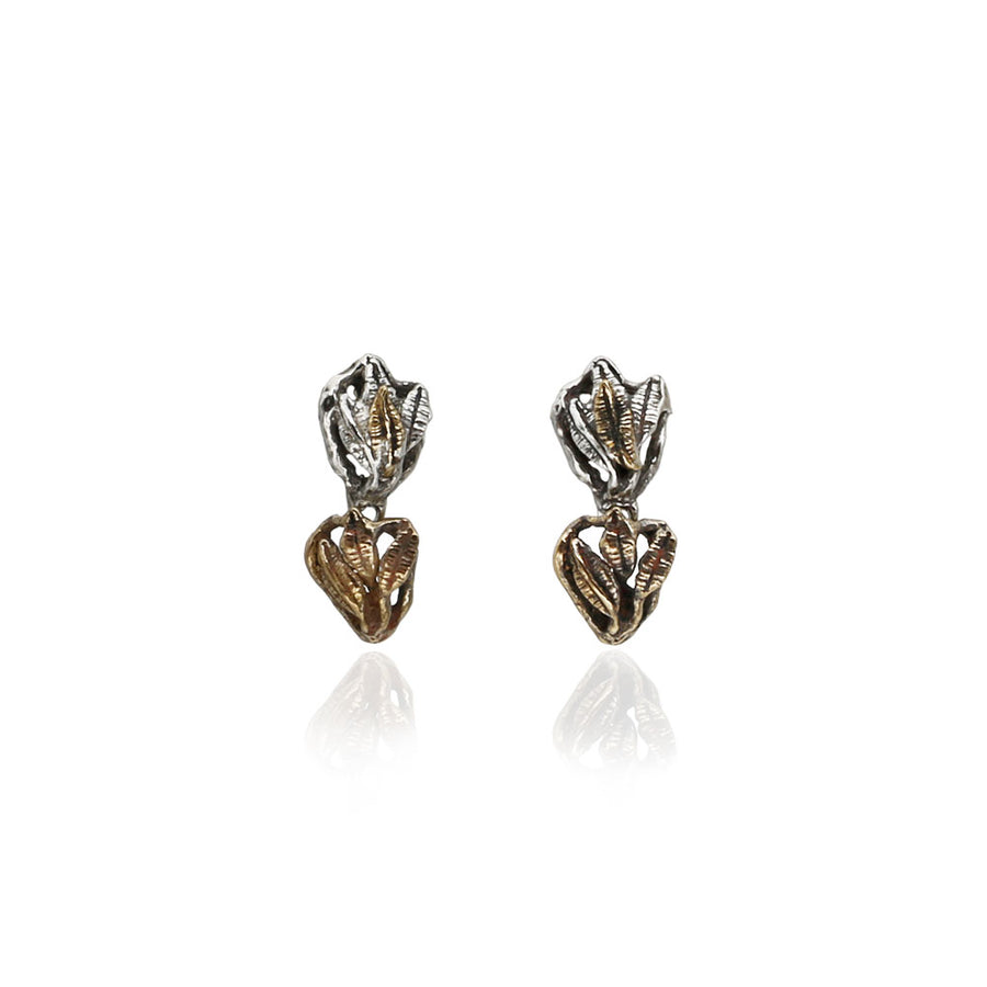 Orecchini pendenti Regina argento 925 e bronzo - ORA073
