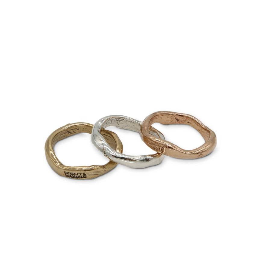 Fedi unisex argento 925 bronzo e bronzo rosa - AR096b