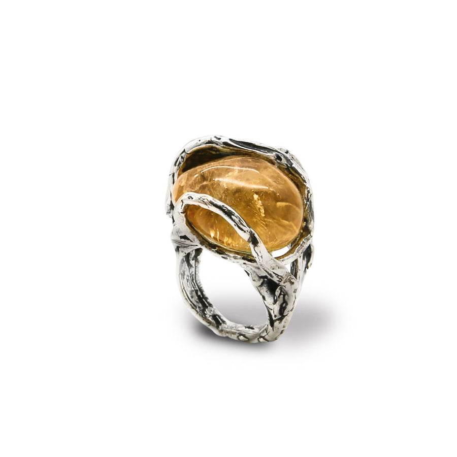 Anello argento 925 bronzo e pietra semipreziosa - AR148