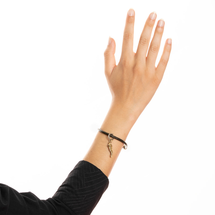 Bracciale unisex Rosso e piccante peperoncino bronzo - BA081br