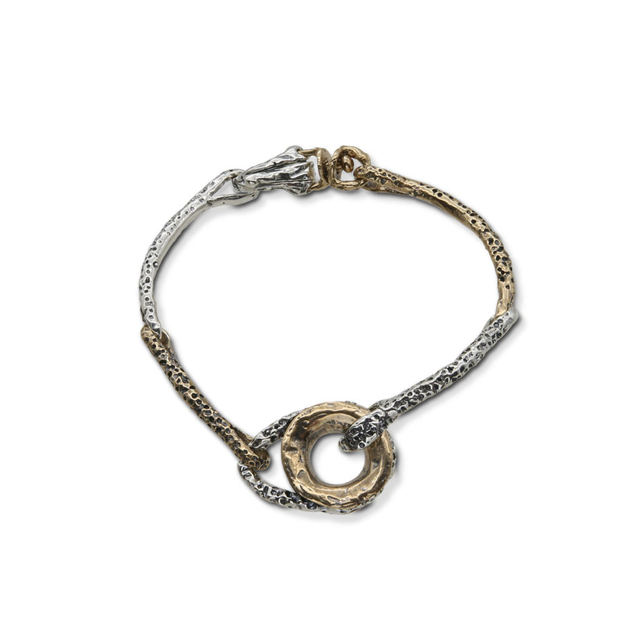 Bracciale semirigido unisex argento 925 e bronzo - BA131