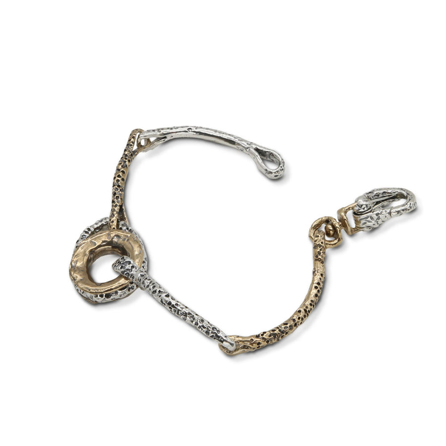 Bracciale semirigido unisex argento 925 e bronzo - BA131