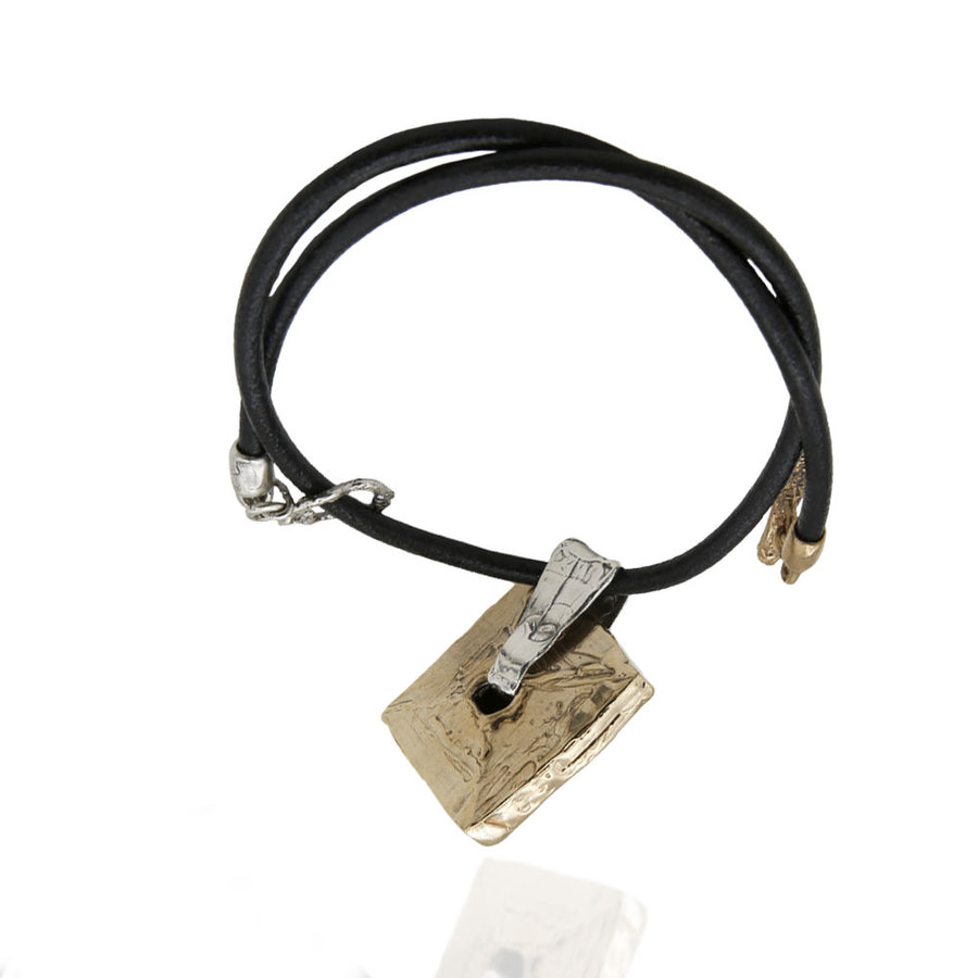 Pendente Quadrati argento 925 e bronzo - CR095b