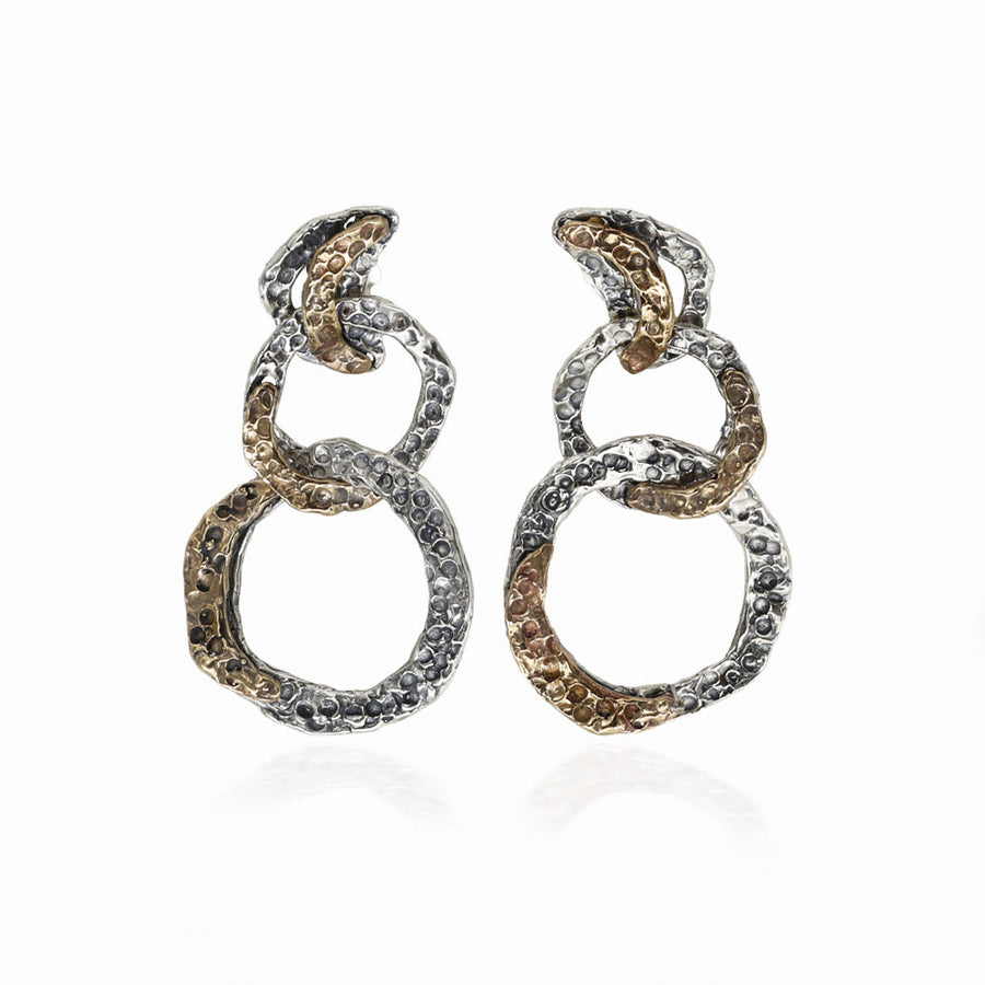 Orecchini pendenti lunghi in argento da 8,9 cm con frange di Orecchini pendenti lunghi in argento da 8,9 cm con frange di