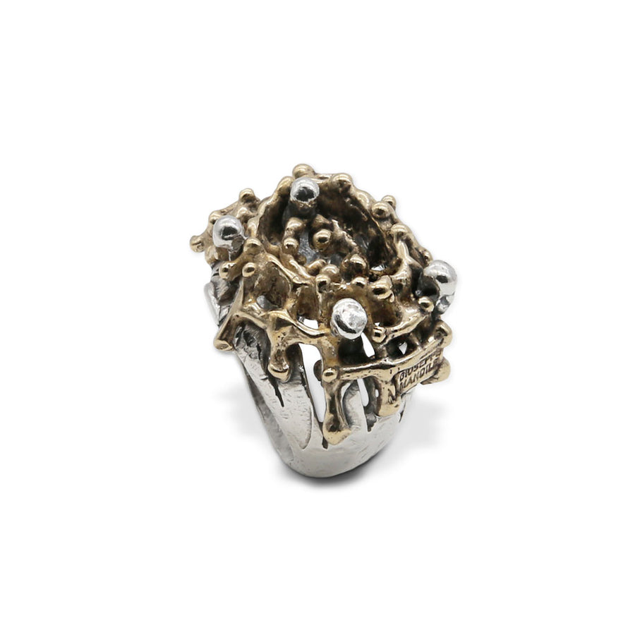 Anello Ragnatela argento 925 e bronzo - AR064