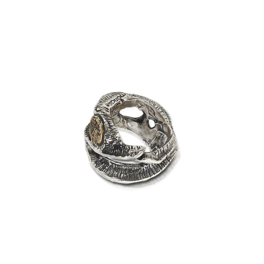 Anello fascia unisex Radici argento 925 e bronzo -  AR067