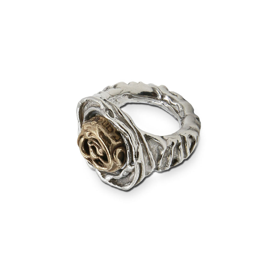 Anello unisex fili argento 925 spirale bronzo - AR077