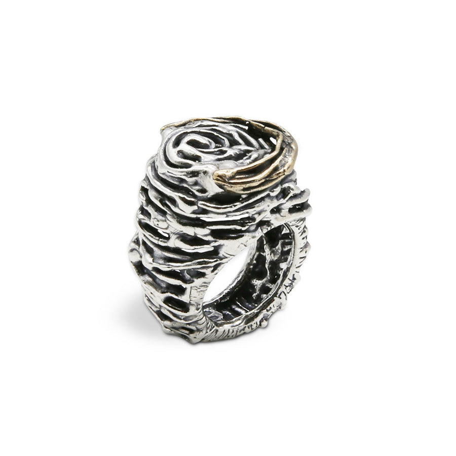 Anello Spirale argento 925 e bronzo - AR078