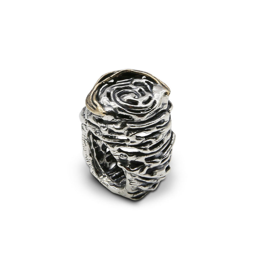 Anello Spirale argento 925 e bronzo - AR078