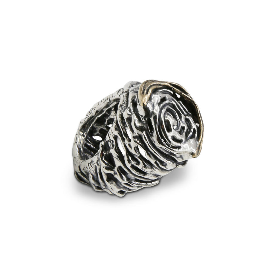 Anello Spirale argento 925 e bronzo - AR078