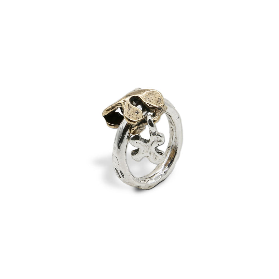 Anello Puzzle charm argento 925 e bronzo - AR094