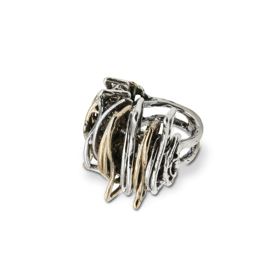 Anello Inserti mobili argento 925 e bronzo - AR115