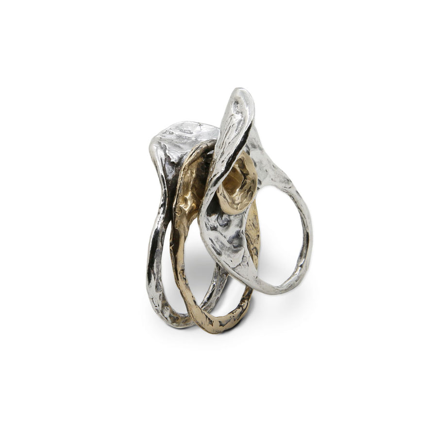 Anello Ostrea due anelli argento 925  uno bronzo  - AR152