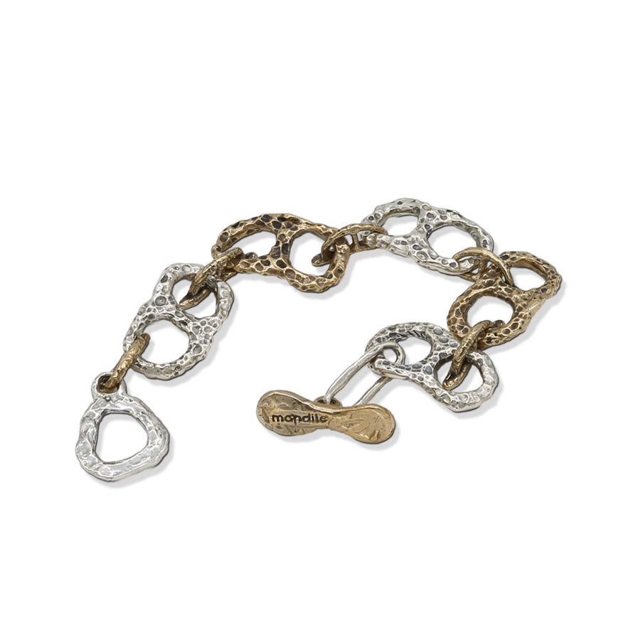 Bracciale  Cratere maglie a otto argento 925 e bronzo -  BA124