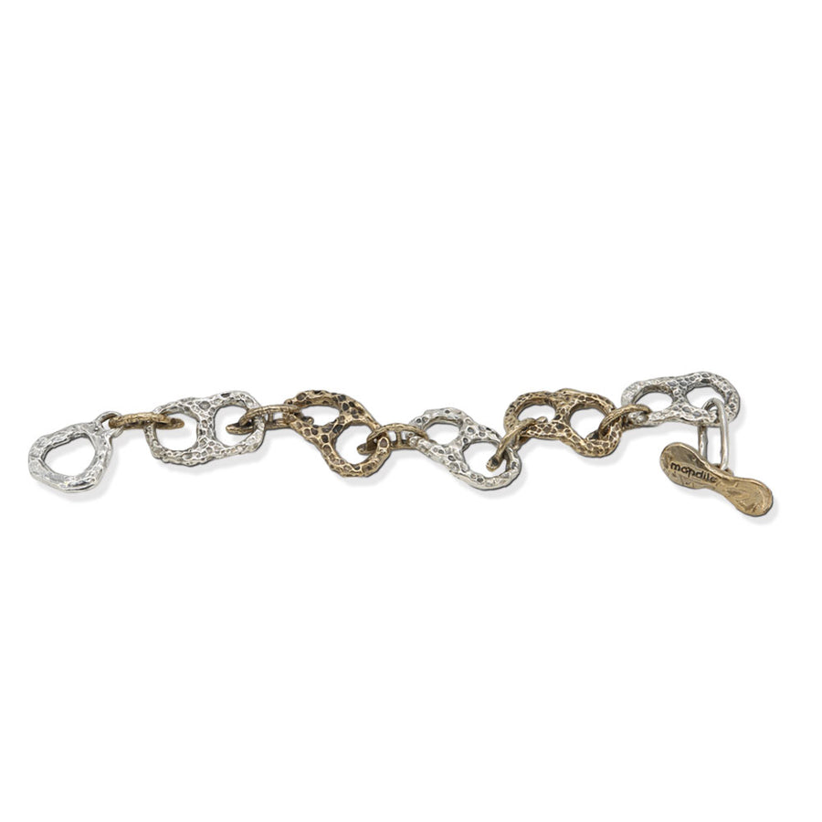 Bracciale  Cratere maglie a otto argento 925 e bronzo -  BA124