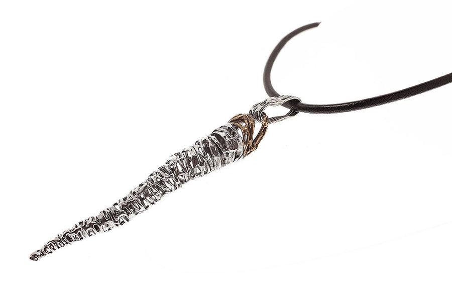 Pendente Cono grande argento 925 e bronzo - CR061