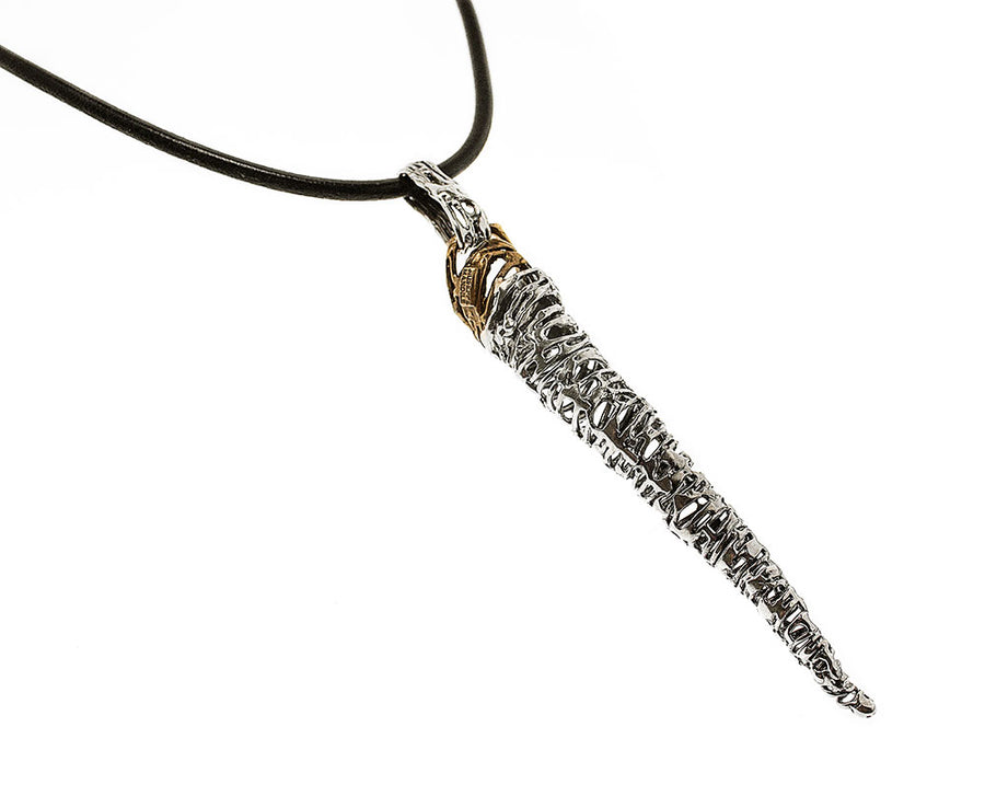 Pendente Cono grande argento 925 e bronzo - CR061