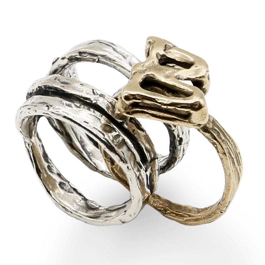 Anello A Fascia Larga In Argento Martellato E Brunito | Monini Gioielli - Foto 5