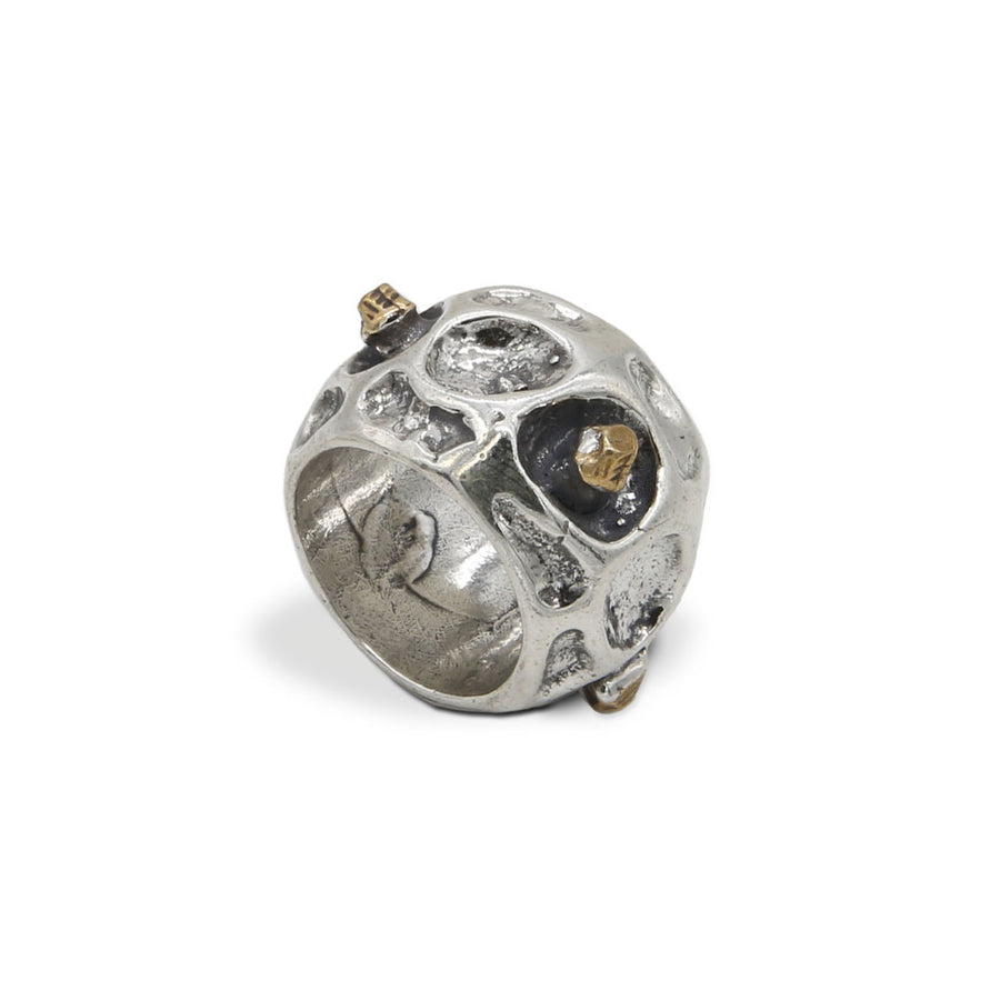 Anello Mina fascia unisex  in argento 925 e bronzo - AR008