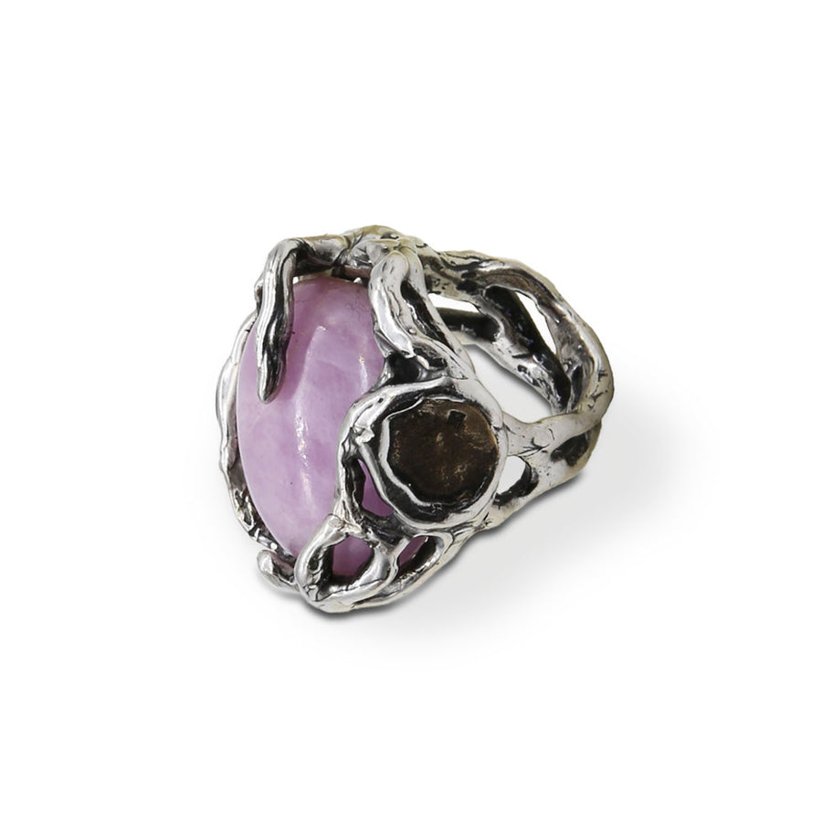 Anello Rami argento 925 bronzo e pietra dura - AR042B