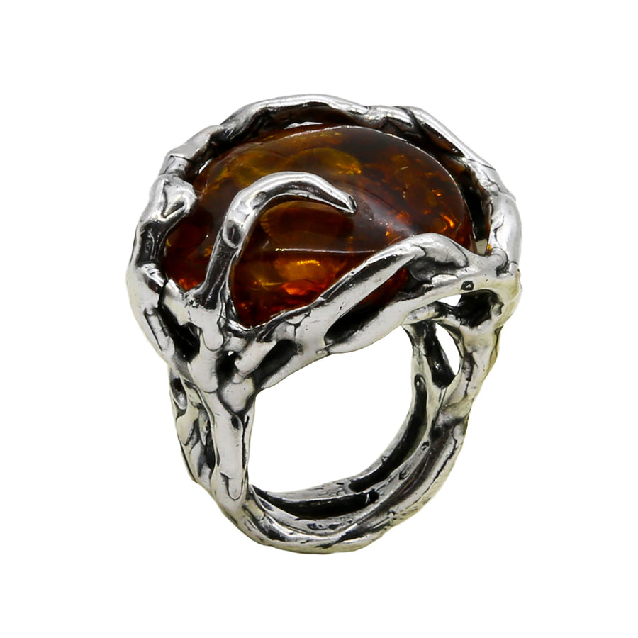 Anello Rami argento 925 bronzo e pietra dura - AR042B
