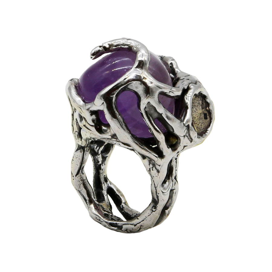 Anello Rami argento 925 bronzo e pietra dura - AR042B