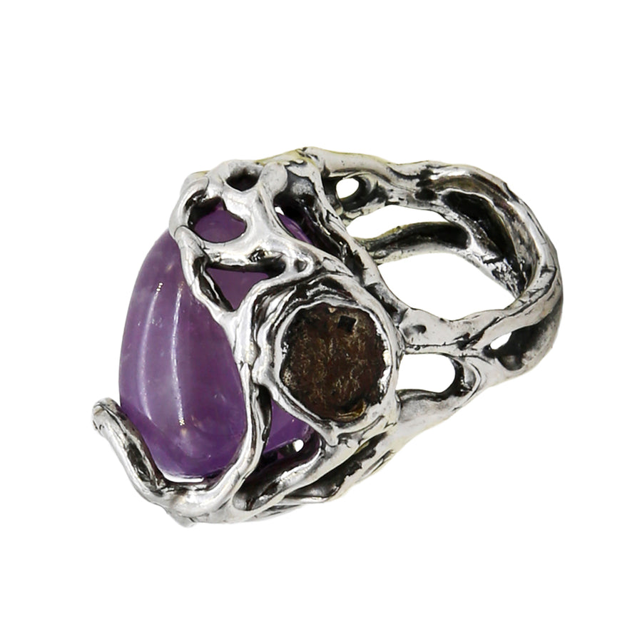 Anello Rami argento 925 bronzo e pietra dura - AR042B