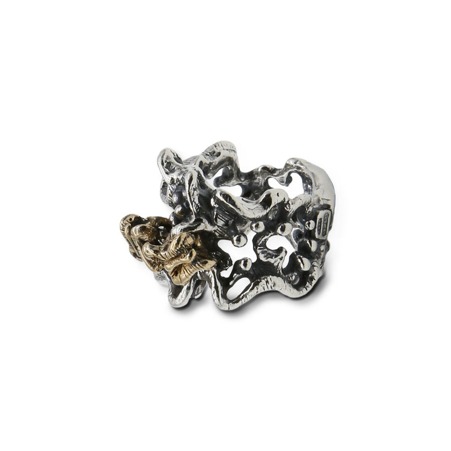 Anello fascia argento 925 Farfalle bronzo - AR053