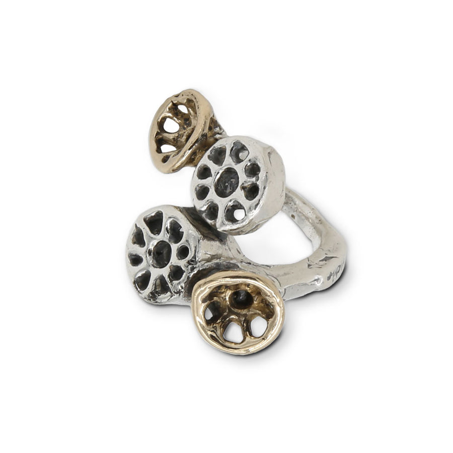 Anello contrariè Ruote argento 925 e bronzo - AR055