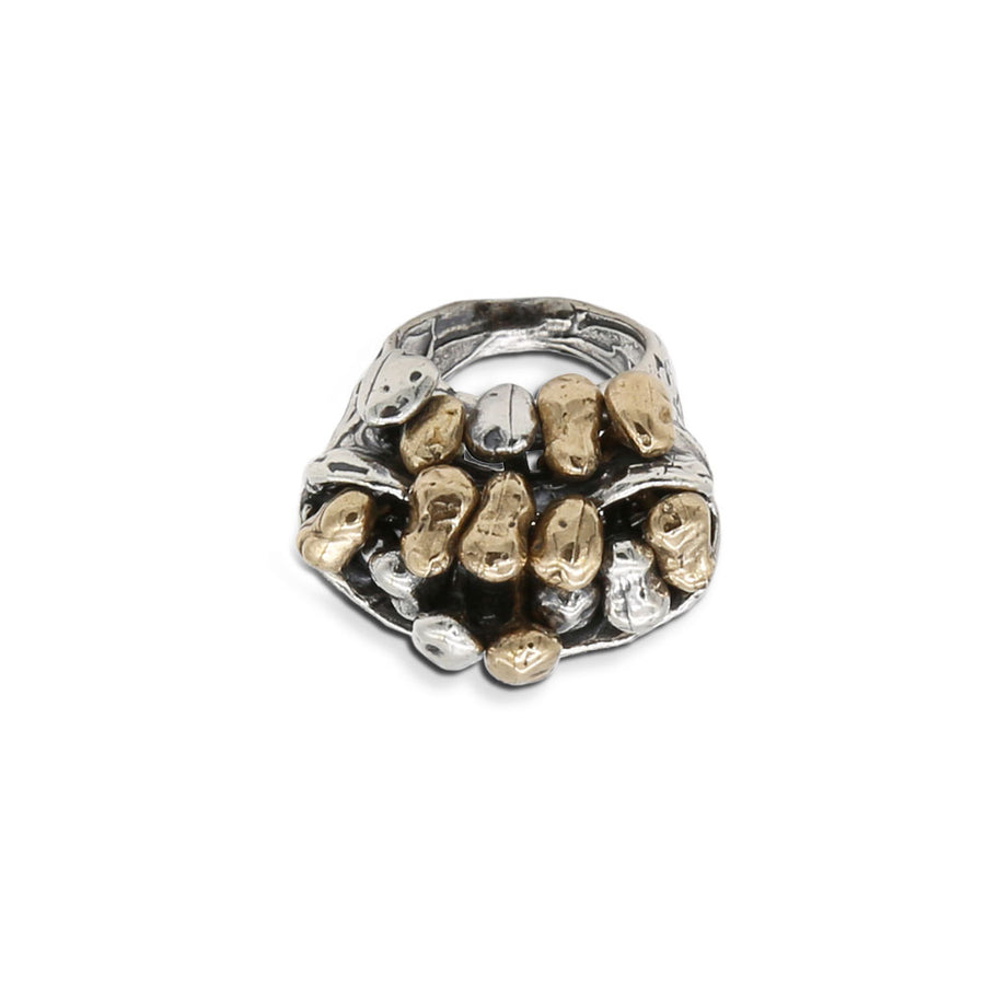 Anello Sassi argento 925 e bronzo - AR139