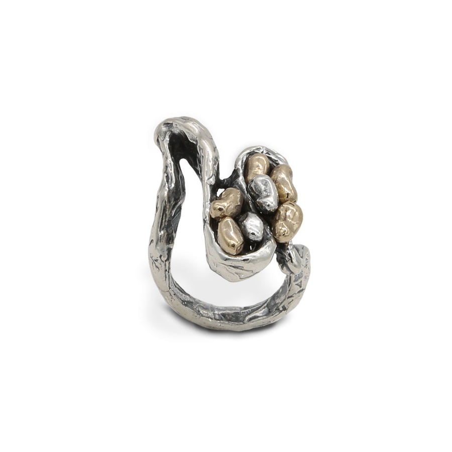 Anello Sassi argento 925 e  bronzo - AR142