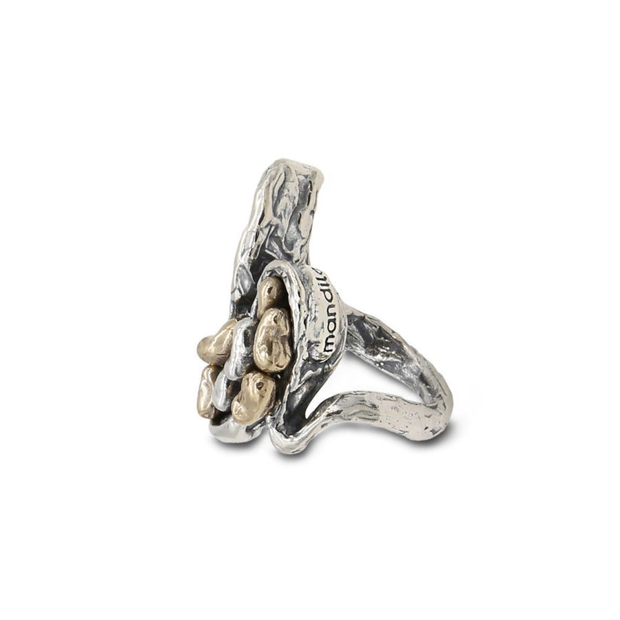 Anello Sassi argento 925 e  bronzo - AR142