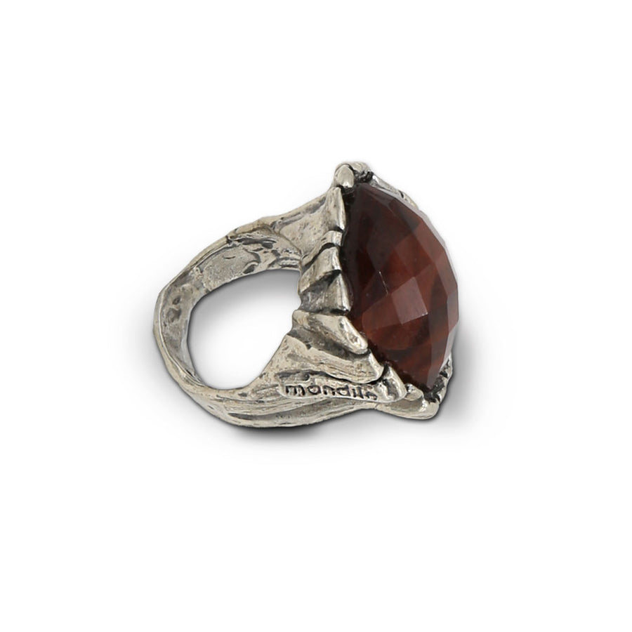 Anello Corteccia argento 925 e pietra semipreziosa - AR143