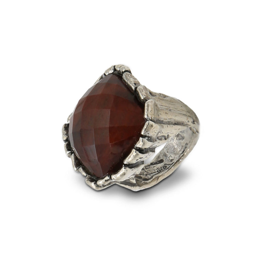 Anello Corteccia argento 925 e pietra semipreziosa - AR143
