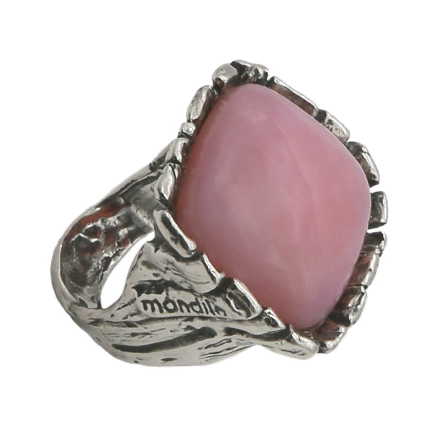 Anello Corteccia argento 925 e pietra semipreziosa - AR143