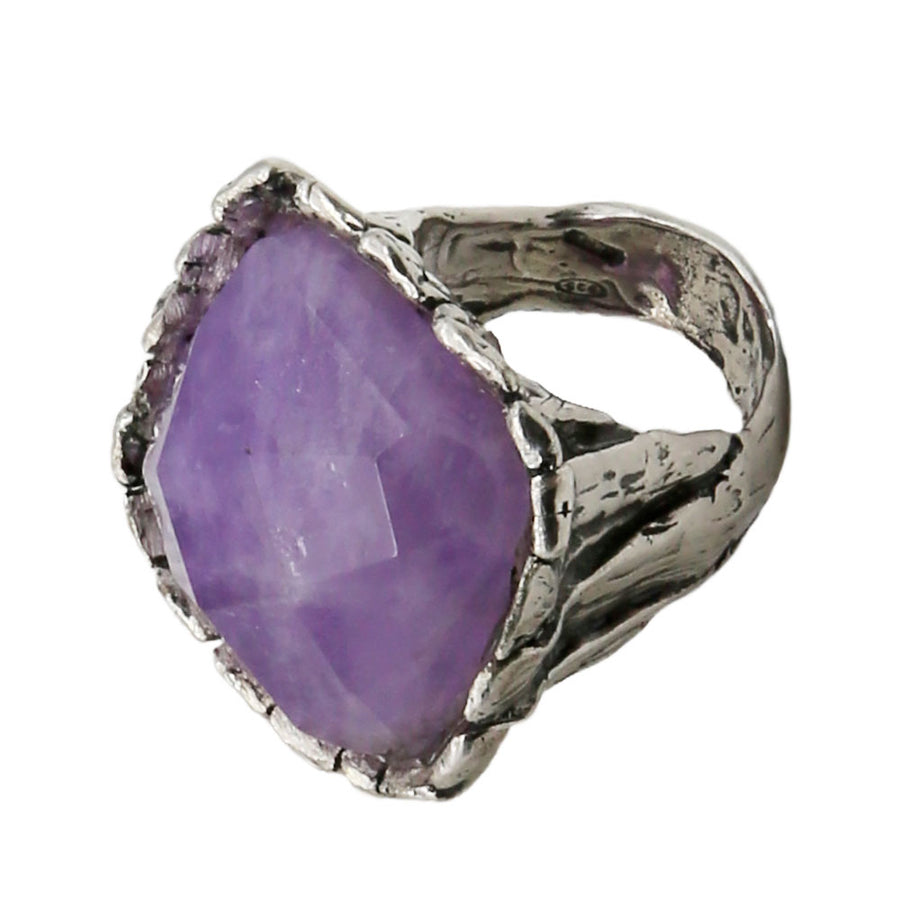 Anello Corteccia argento 925 e pietra semipreziosa - AR143
