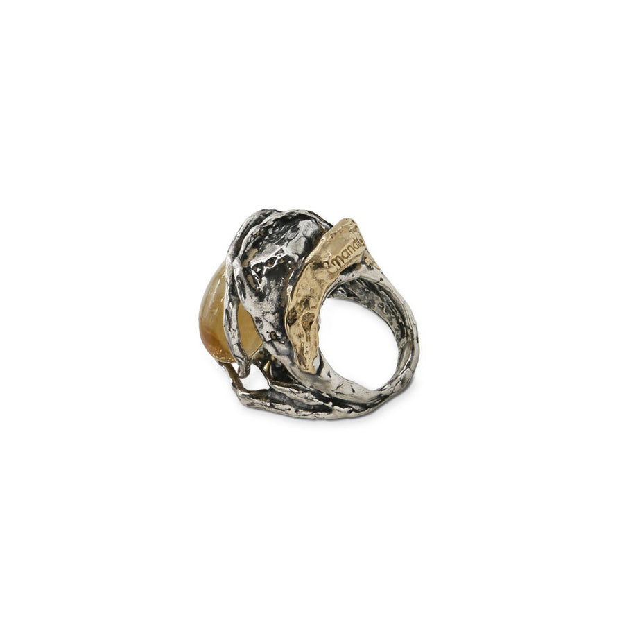 Anello argento 925 bronzo e pietra semipreziosa - AR148