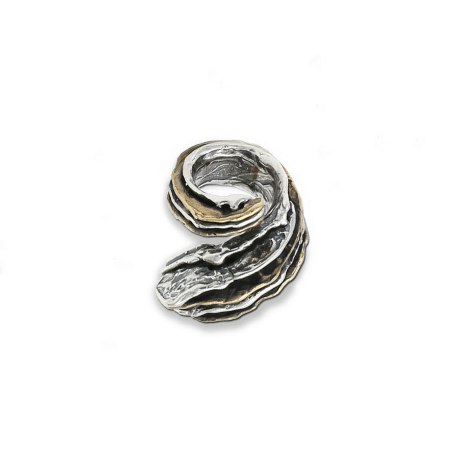 Anello Ostrea serpente  argento 925 e bronzo - AR158