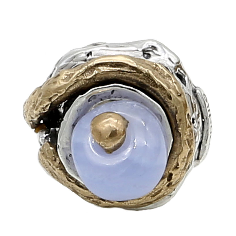 Anello Pasticcino argento 925 bronzo e pietra semipreziosa - AR159