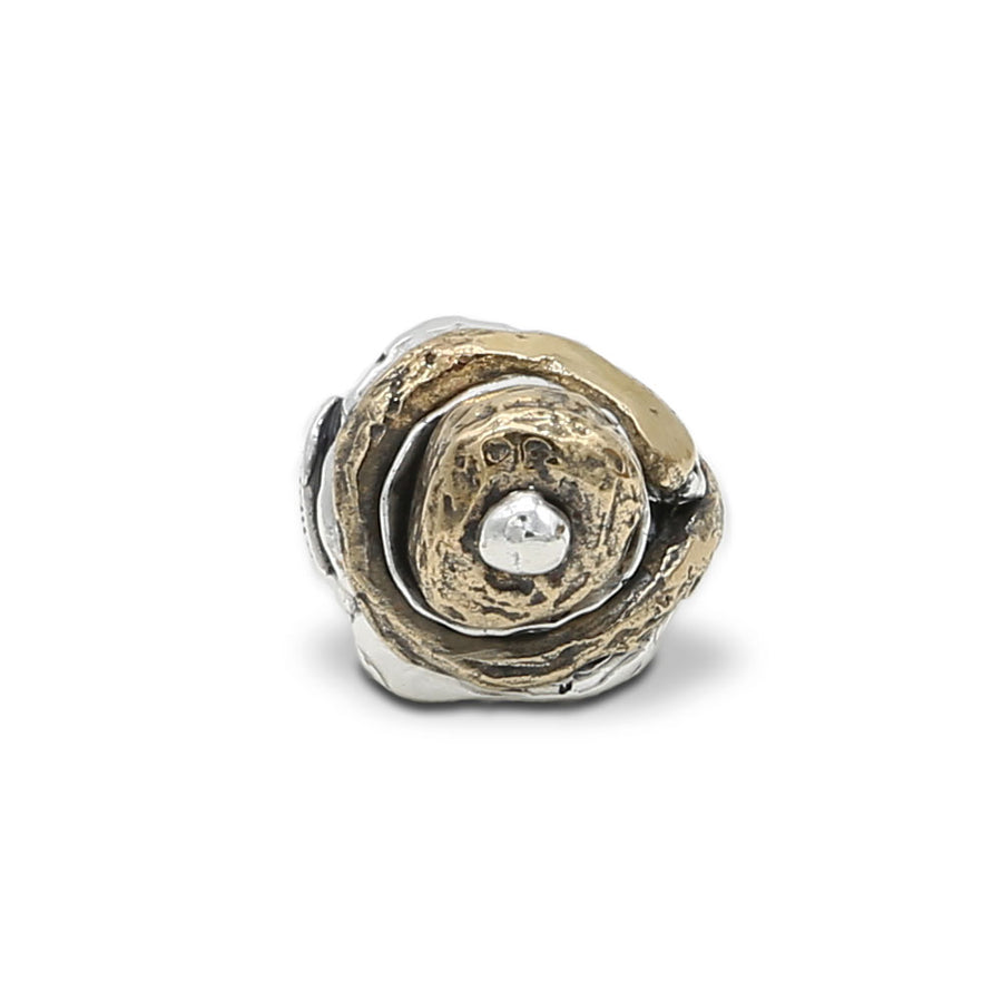 Anello argento 925 pepita bronzo - AR159b