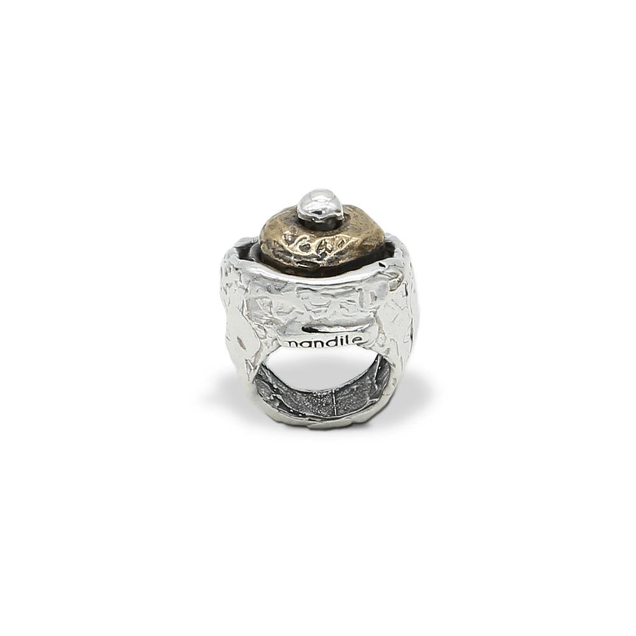 Anello Pasticcino argento 925 e bronzo - AR160b