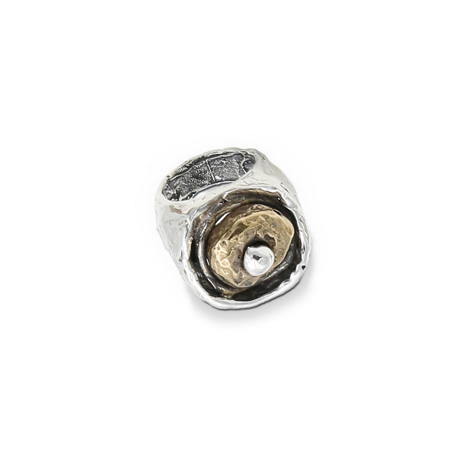 Anello Pasticcino argento 925 e bronzo - AR160b