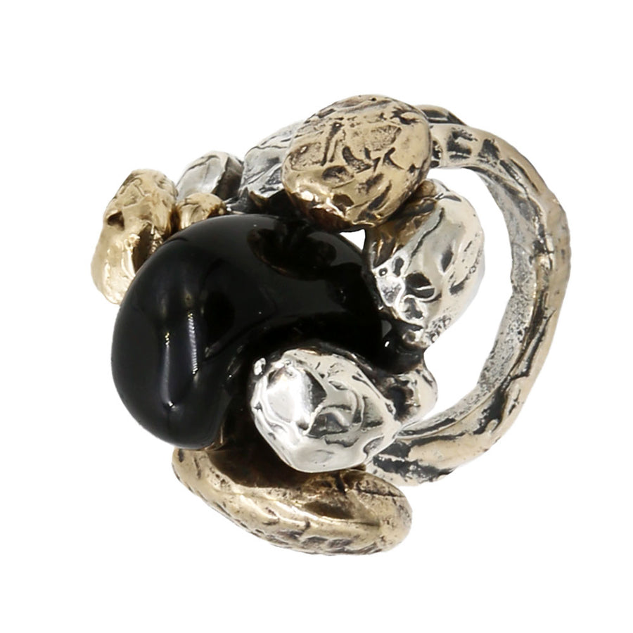 Anello Sassi argento 925 bronzo e pietra semipreziosa - AR165